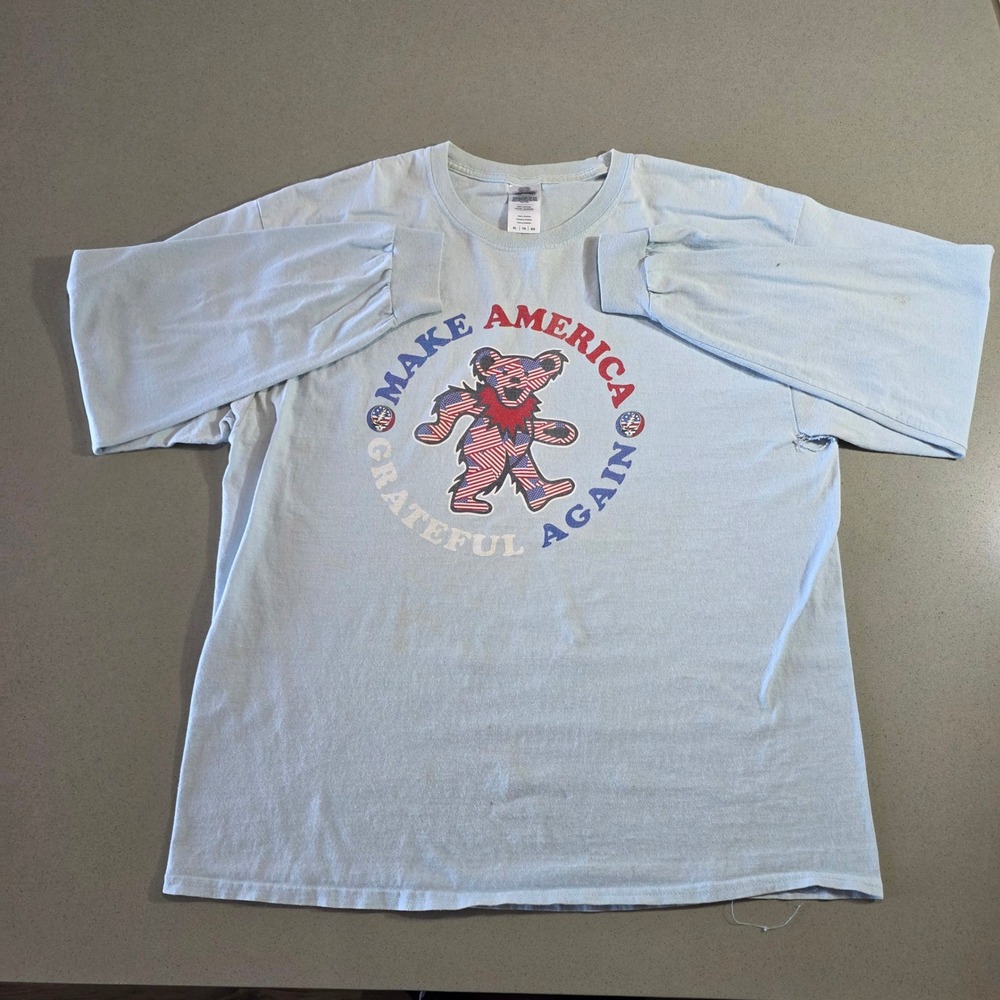 Grateful Dead Make America Grateful Again Long Sleeve T-Shirt Mens XL Blue